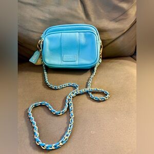 Iconic Turquoise Pom Pom London Mayfair Bag. (Never Used)